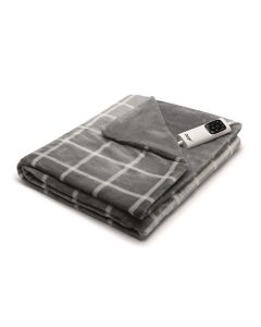 Daga 16874 manta eléctrica y almohadilla 150 W Gris, Blanco Tela, Terciopelo