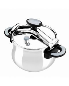 BRA A185502 olla a presión 6 L Plata