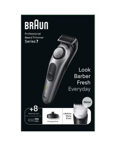 Braun BeardTrimmer 7 BT7420 Negro, Gris