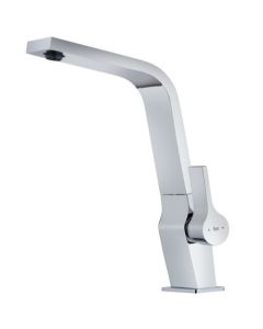 Grifo de cocina monomando con caño giratorio y superficie resistente