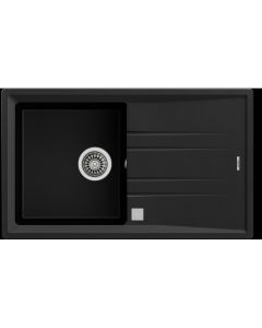 Fregadero encastrado y reversible de granito de una cubeta y escurridor en 50 cm