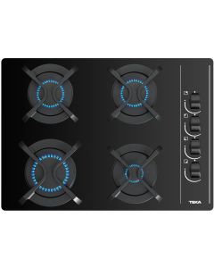 Encimera Cristal Gas Teka GBC 64003 KBA BK 4 Quemadores Gas Butano