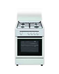 Vitrokitchen CB60BN cocina Cocina independiente Negro, Blanco Encimera de gas